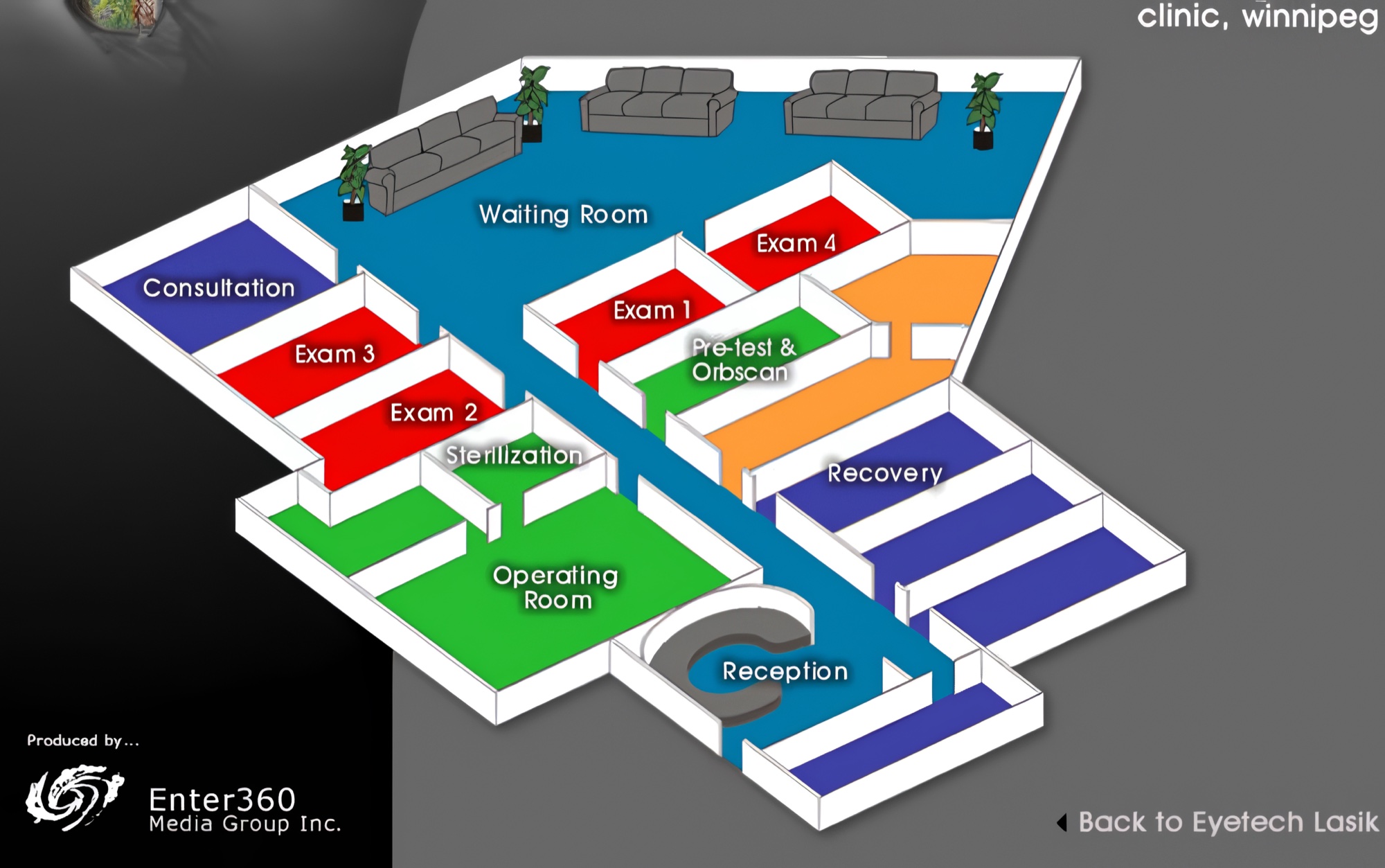 EyeTech virtual tour floor plan