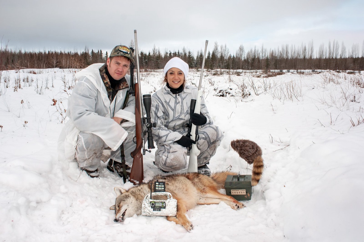 Hunters in the field with a FOXPRO caller