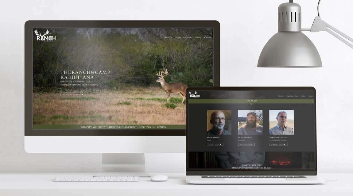 The Ranch website on desktop and laptop
