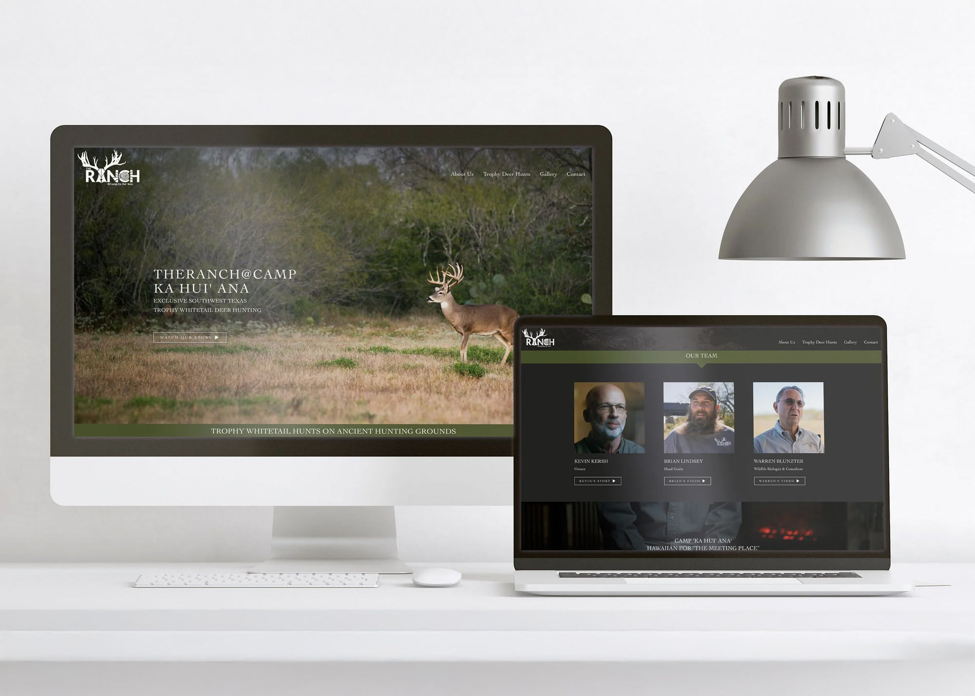 The Ranch at Camp Ka Hui 'Ana website on desktop and laptop