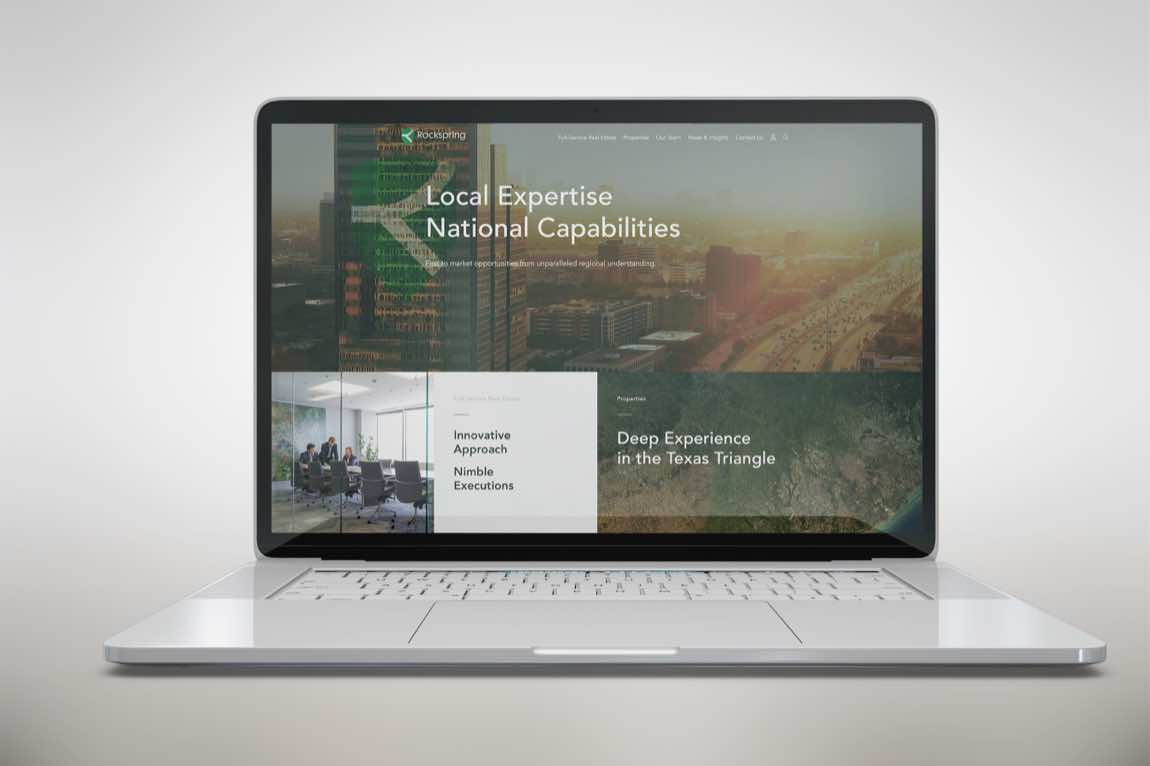 The Rockspring website on a laptop
