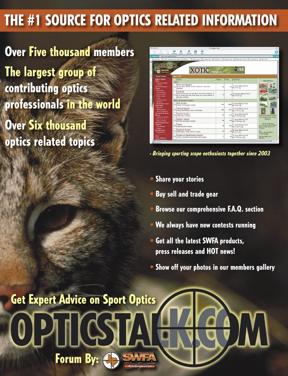 OpticsTalk forum advertisement