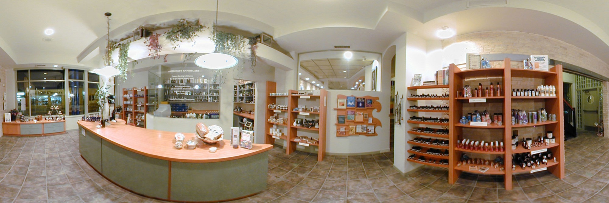 A 360-degree panorama of the Apothecary at Ambrosia