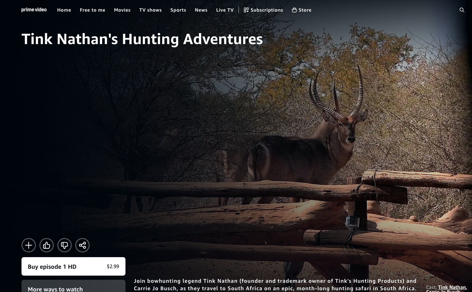 Tink Nathan's Hunting Adventures on Amazon Prime Video