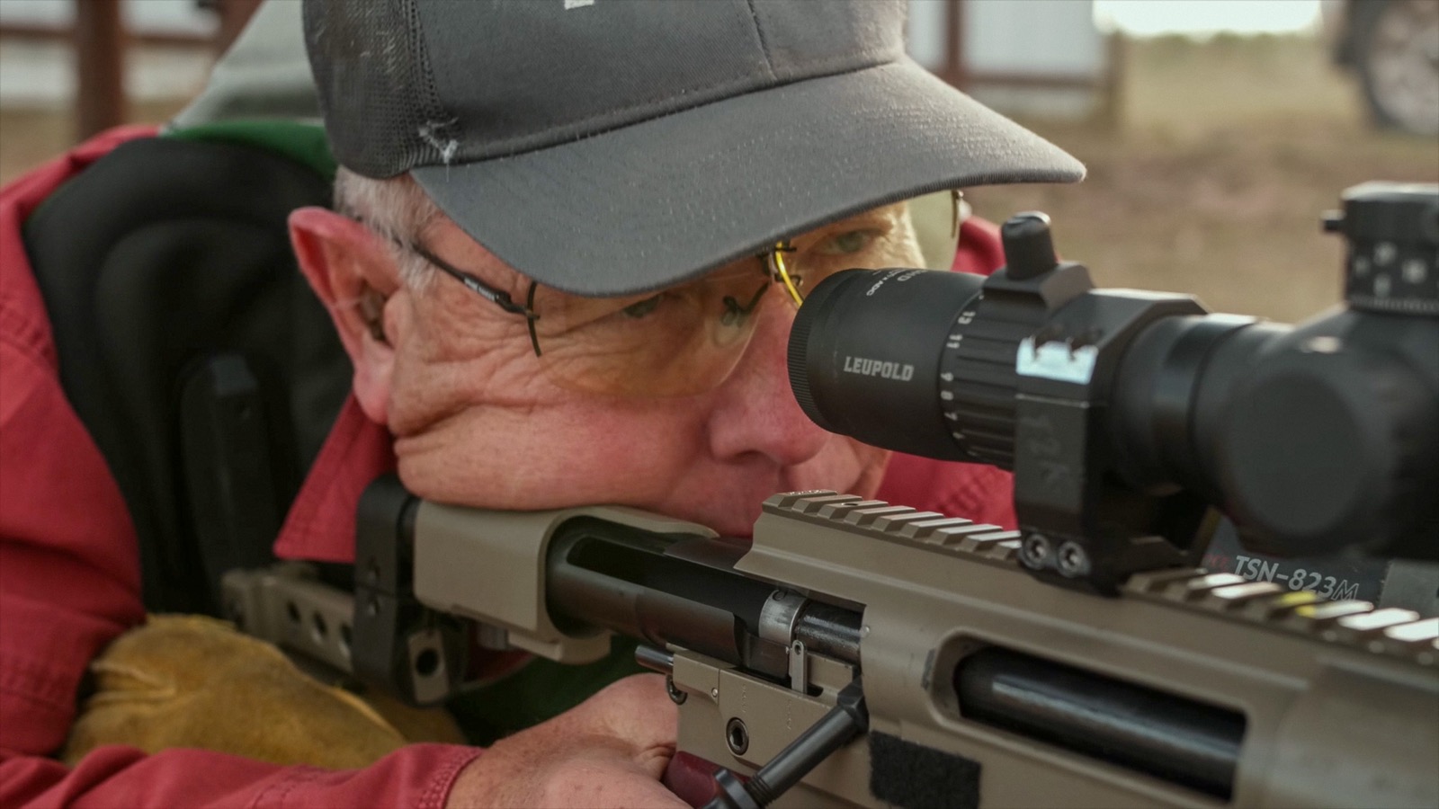 David Tubb prone on the firing line at his private range